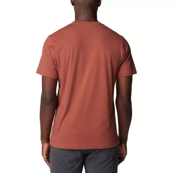 Columbia Mens Thistletown Hills Short Sleeve HenleyAuburn Heather