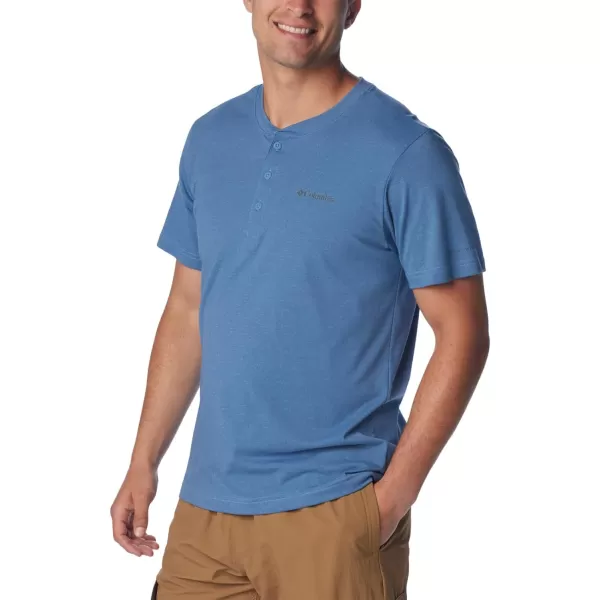 Columbia Mens Thistletown Hills Short Sleeve HenleySkyler Heather