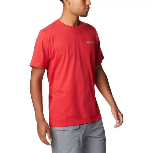 Columbia Mens Thistletown Hills Short SleeveMountain Red