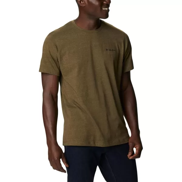 Columbia Mens Thistletown Hills Short SleeveOlive Green Heather