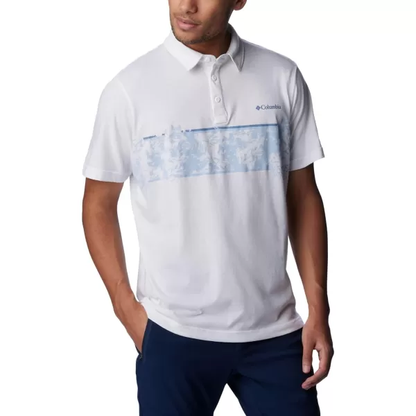 Columbia Mens Thistletown Hills Stripe PoloWhite