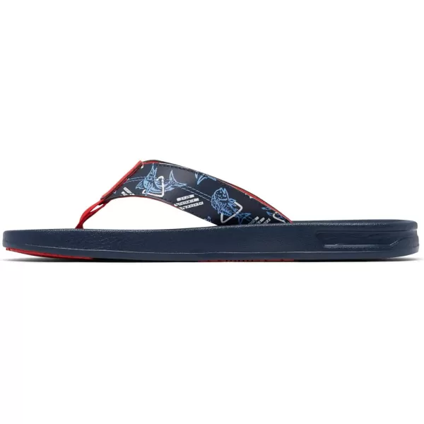 Columbia Mens Tidal Ray PFG Flip Sport SandalCollegiate NavySpark Red