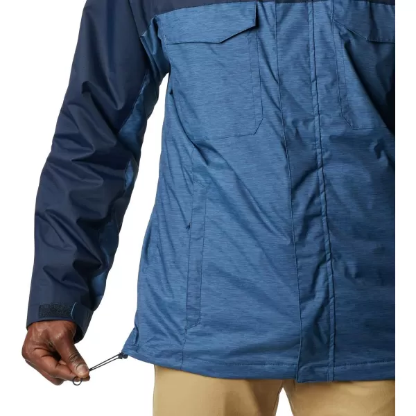 Columbia Mens Timberline Triple Interchange Winter JacketNight Tide Jacquard TextureColl Navy