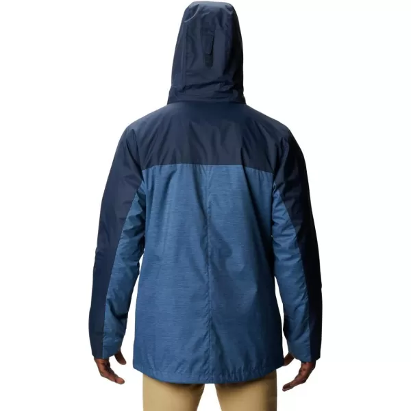 Columbia Mens Timberline Triple Interchange Winter JacketNight Tide Jacquard TextureColl Navy