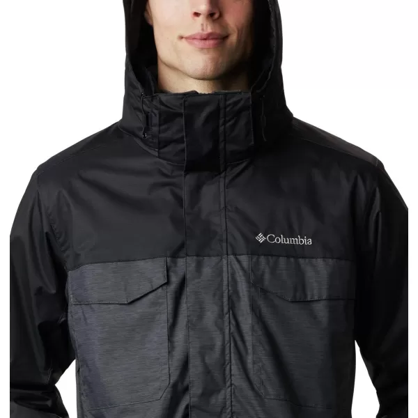 Columbia Mens Timberline Triple Interchange Winter JacketShark Jacquard TextureBlack