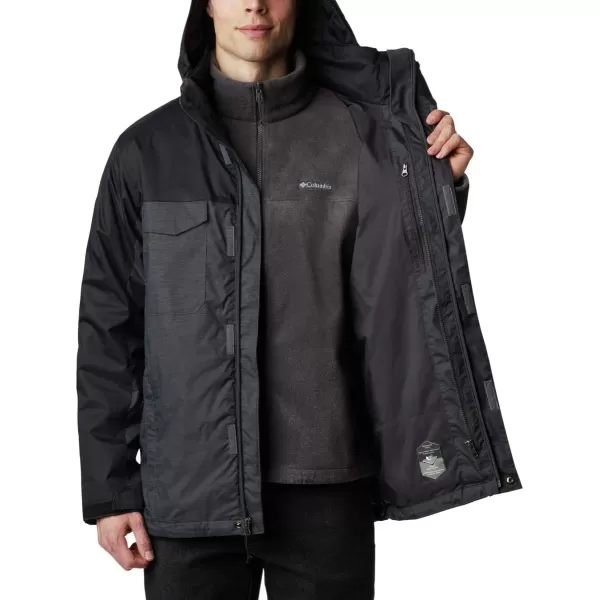 Columbia Mens Timberline Triple Interchange Winter JacketShark Jacquard TextureBlack