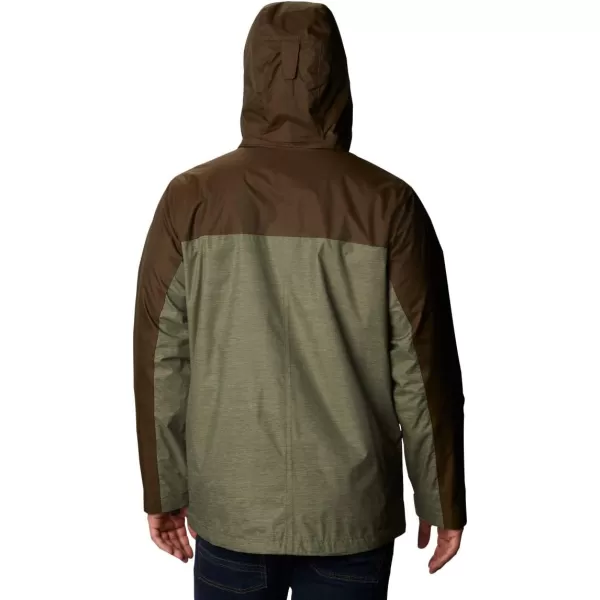 Columbia Mens Timberline Triple Interchange Winter JacketStone Green Jacquard TextureOlive Grn