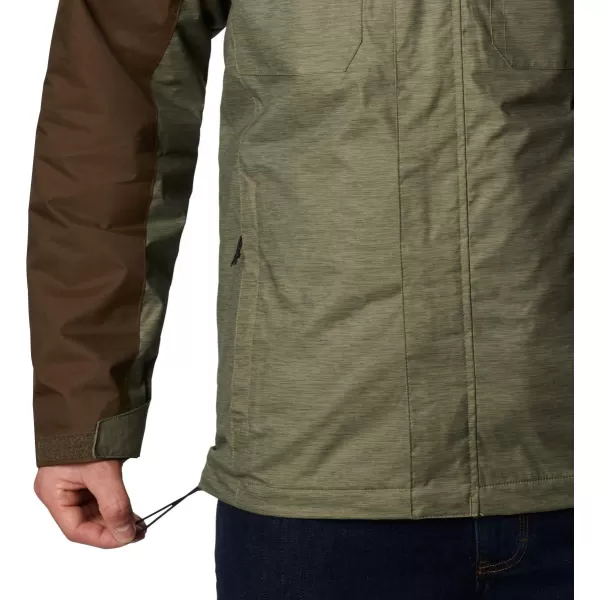 Columbia Mens Timberline Triple Interchange Winter JacketStone Green Jacquard TextureOlive Grn