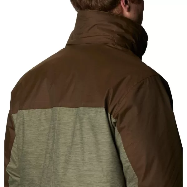 Columbia Mens Timberline Triple Interchange Winter JacketStone Green Jacquard TextureOlive Grn