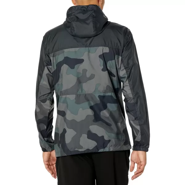 Columbia Mens Trail Traveler WindbreakerBlack Mod Camo PrintBlack