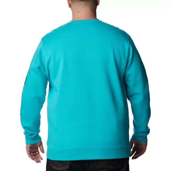 Columbia Mens Trek CrewBright Aqua HeatherCsc Sleeve Logo