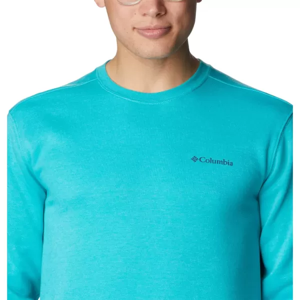 Columbia Mens Trek CrewBright Aqua HeatherCsc Sleeve Logo