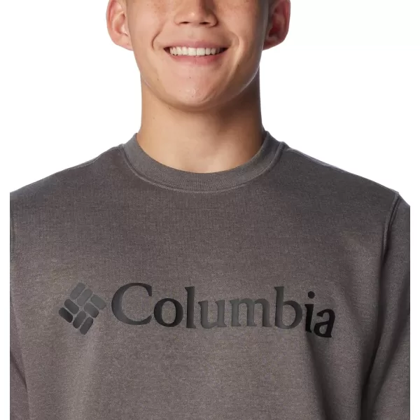 Columbia Mens Trek CrewCharcoal HeatherCsc Branded Logo