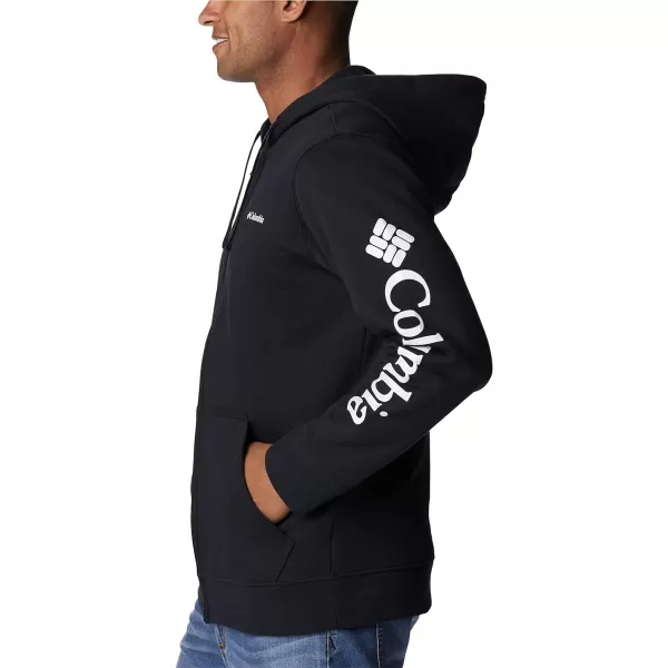 Columbia Mens Trek Full Zip HoodieBlackCsc Sleeve Logo