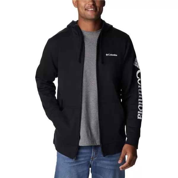 Columbia Mens Trek Full Zip HoodieBlackCsc Sleeve Logo