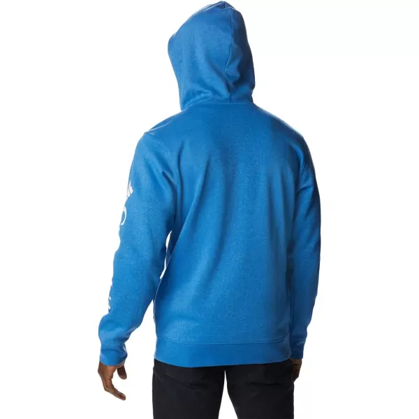 Columbia Mens Trek Full Zip HoodieBright Indigo HeatherCsc Sleeve Logo