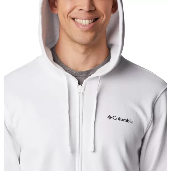 Columbia Mens Trek Full Zip HoodieWhiteCsc Sleeve Logo