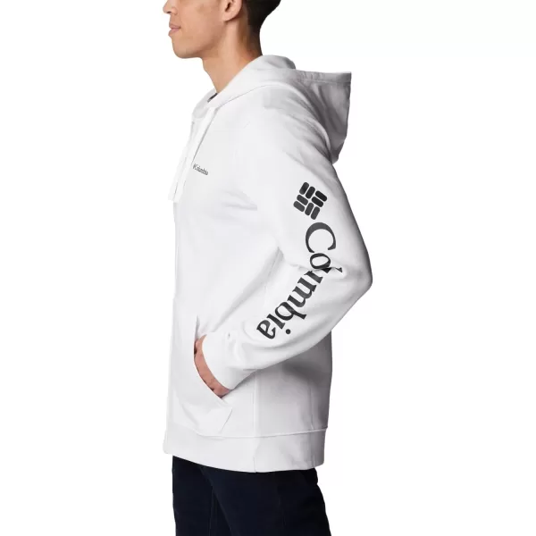 Columbia Mens Trek Full Zip HoodieWhiteCsc Sleeve Logo