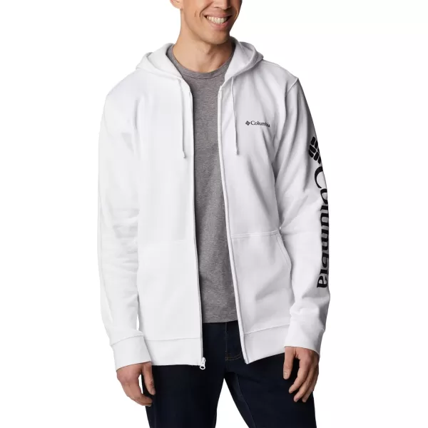 Columbia Mens Trek Full Zip HoodieWhiteCsc Sleeve Logo