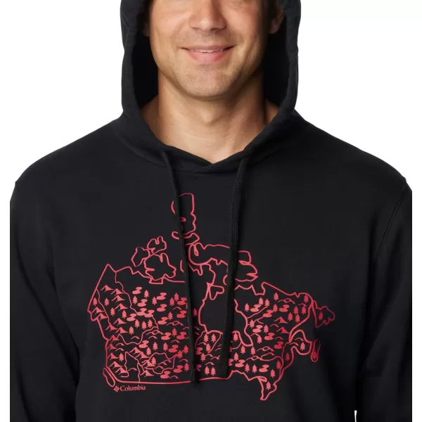 Columbia Mens Trek Graphic HoodieBlackCanada Treescape