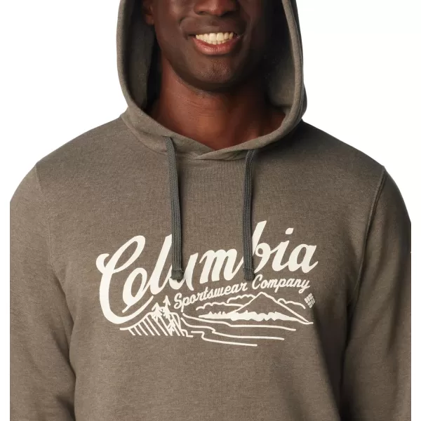 Columbia Mens Trek Graphic HoodieCharcoal HeatherScripted Scene