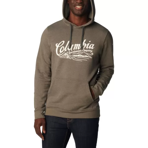 Columbia Mens Trek Graphic HoodieCharcoal HeatherScripted Scene