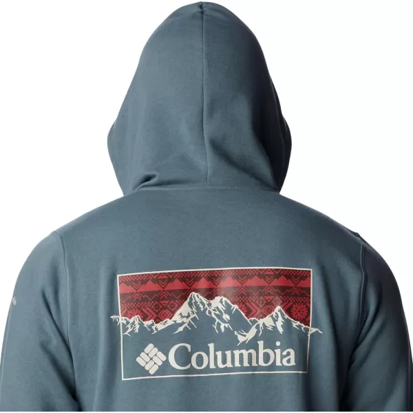 Columbia Mens Trek Graphic HoodieMetal  Checkered Range Graphic