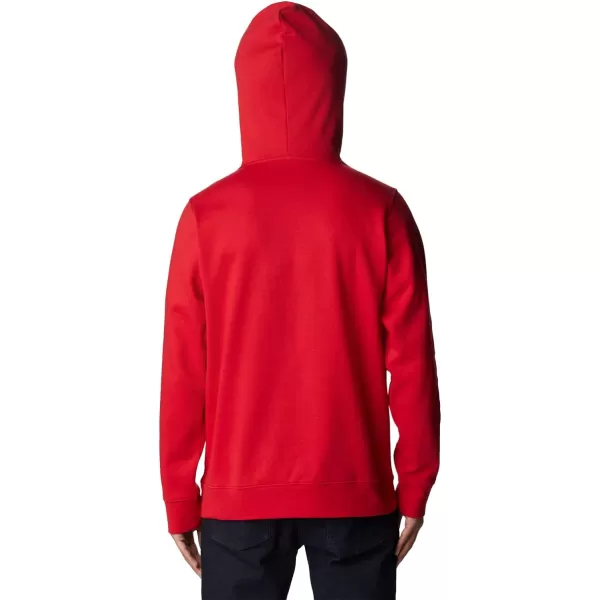 Columbia Mens Trek HoodieMountain RedCsc Sleeve Logo