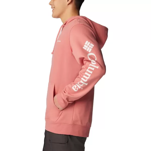 Columbia Mens Trek HoodiePink AgaveCsc Sleeve Logo