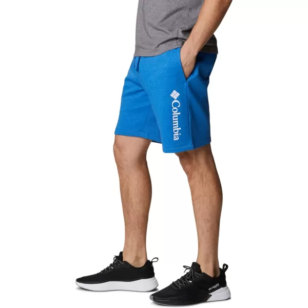Columbia Mens Trek ShortBright Indigo HeatherWhite Vertical Logo