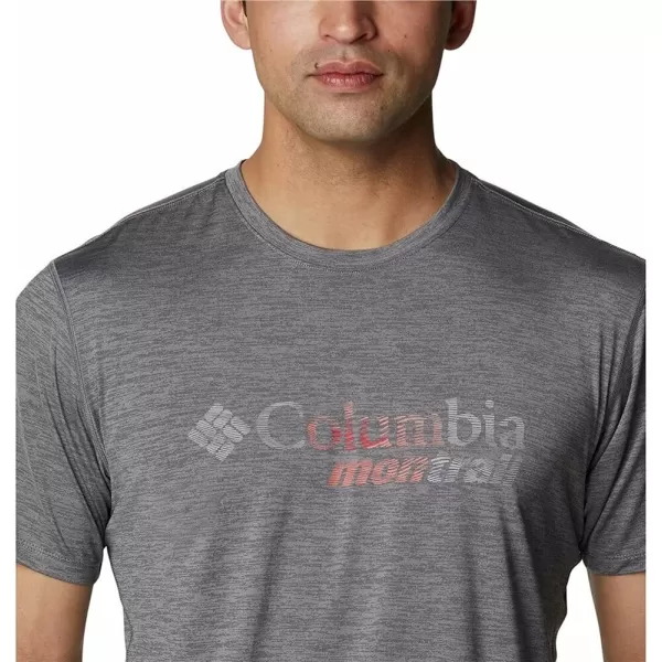 Columbia Mens Trinity Trail Graphic TeeCity Grey  Active Fit