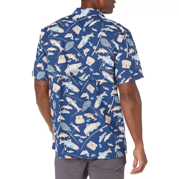 Columbia Mens Trollers Best Short Sleeve ShirtCarbon Midwest Bounty Print