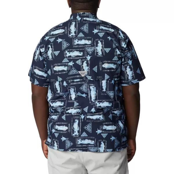 Columbia Mens Trollers Best Short Sleeve ShirtCollegiate Navy Anchors Up