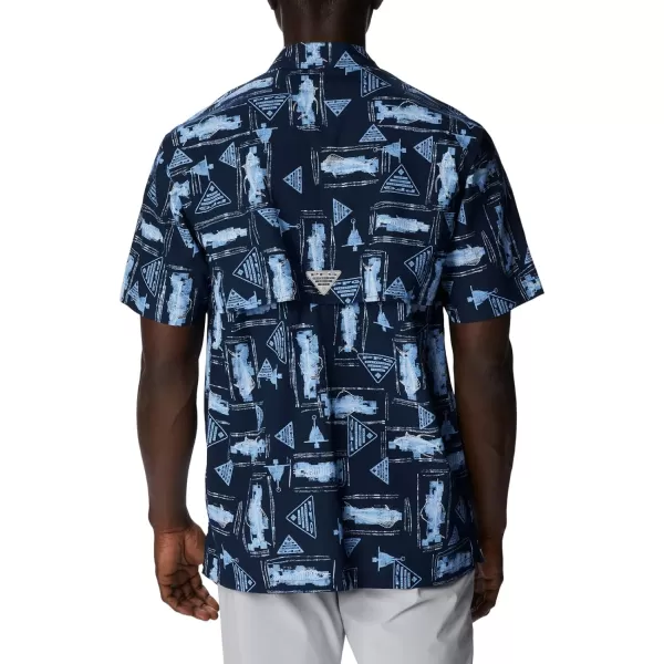 Columbia Mens Trollers Best Short Sleeve ShirtCollegiate Navy Anchors Up