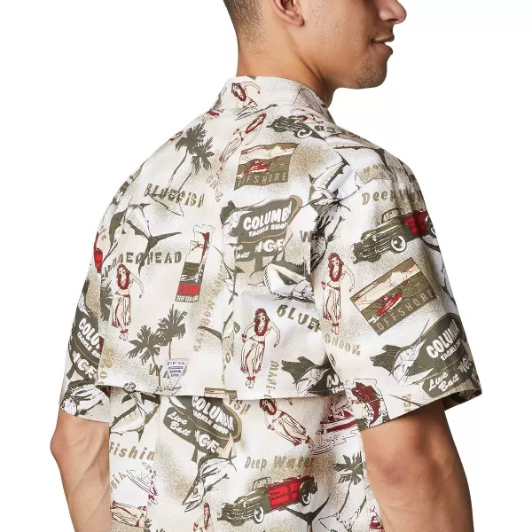 Columbia Mens Trollers Best Short Sleeve ShirtFossil Offshore Archive Print