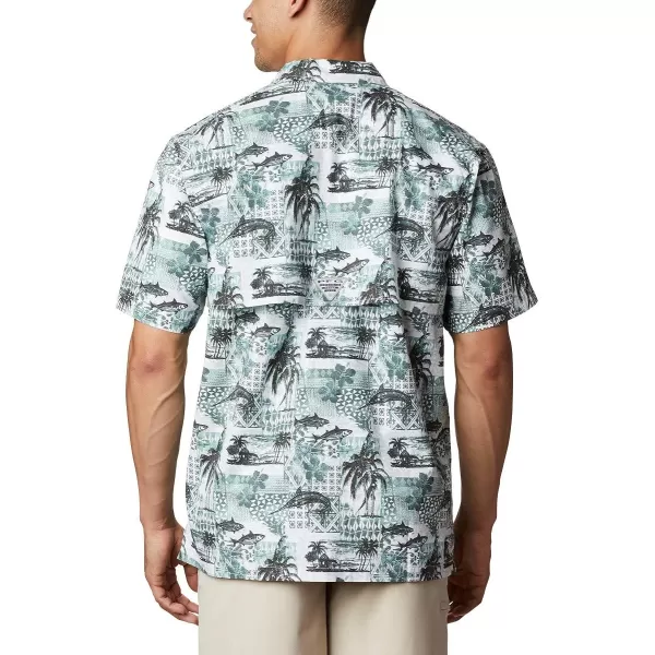 Columbia Mens Trollers Best Short Sleeve ShirtPond Polynesian Print