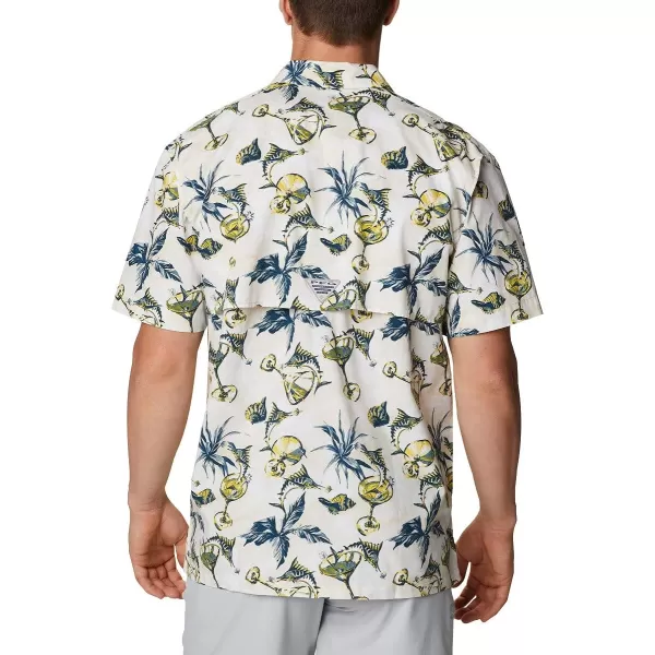 Columbia Mens Trollers Best Short Sleeve ShirtSun Glow Martini Marlin Print