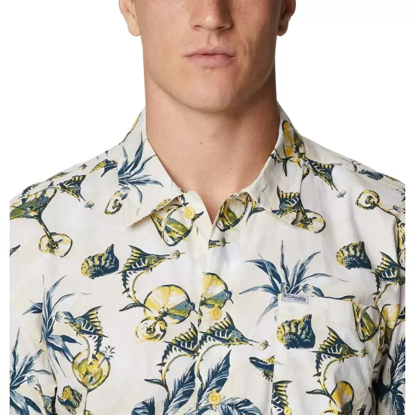 Columbia Mens Trollers Best Short Sleeve ShirtSun Glow Martini Marlin Print