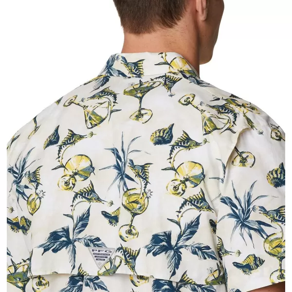 Columbia Mens Trollers Best Short Sleeve ShirtSun Glow Martini Marlin Print