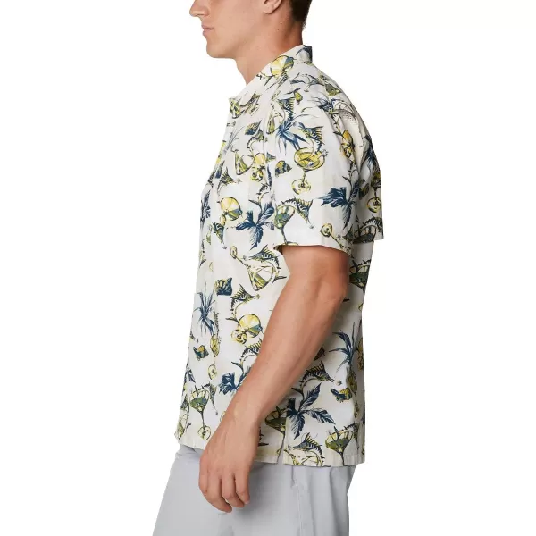 Columbia Mens Trollers Best Short Sleeve ShirtSun Glow Martini Marlin Print