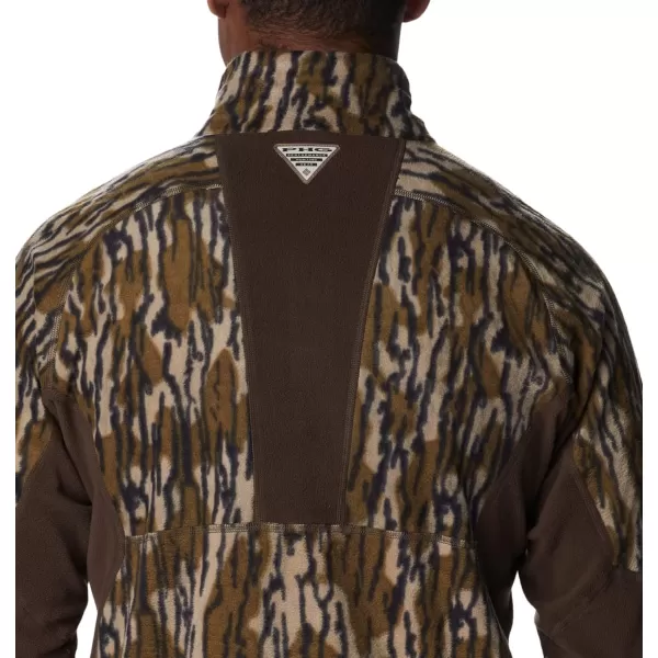 Columbia Mens Trophy Rack Omni Heat Helix Fleece 14 ZipMossy Oak Bottomland