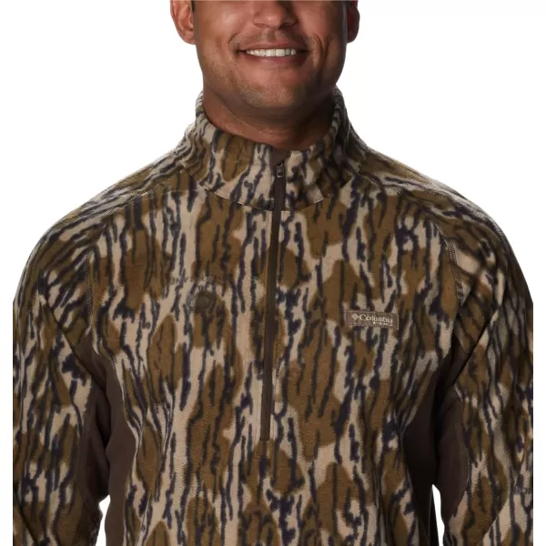 Columbia Mens Trophy Rack Omni Heat Helix Fleece 14 ZipMossy Oak Bottomland