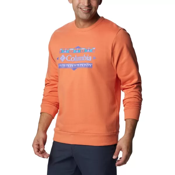 Columbia Mens Tumalo Creek CrewDesert OrangeBordered Csc