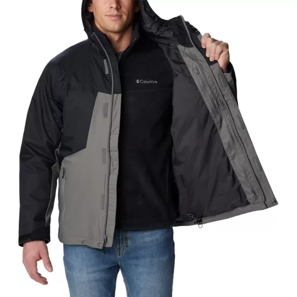 Columbia Mens Tunnel Falls Interchange JacketCity GreyBlackWhite