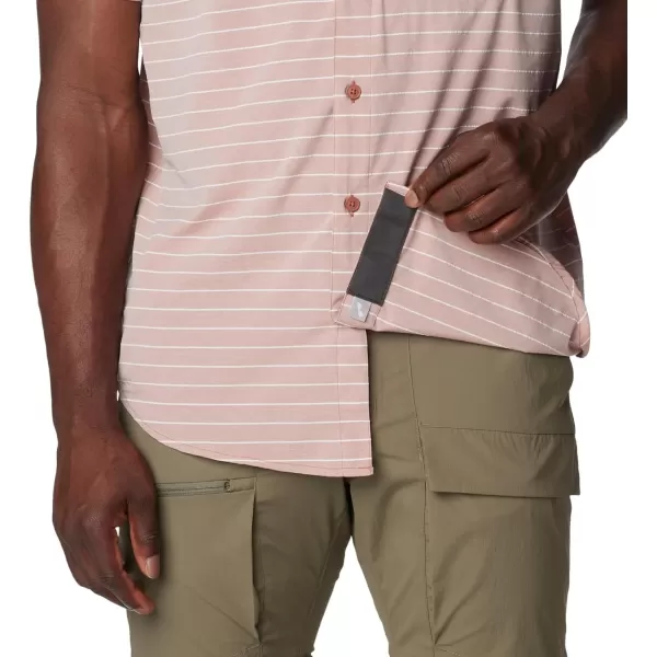 Columbia Mens Twisted Creek Iii Short SleeveAuburn Horizontal Twisted Creek