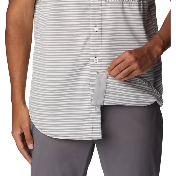 Columbia Mens Twisted Creek Iii Short SleeveBlackasic Stripe