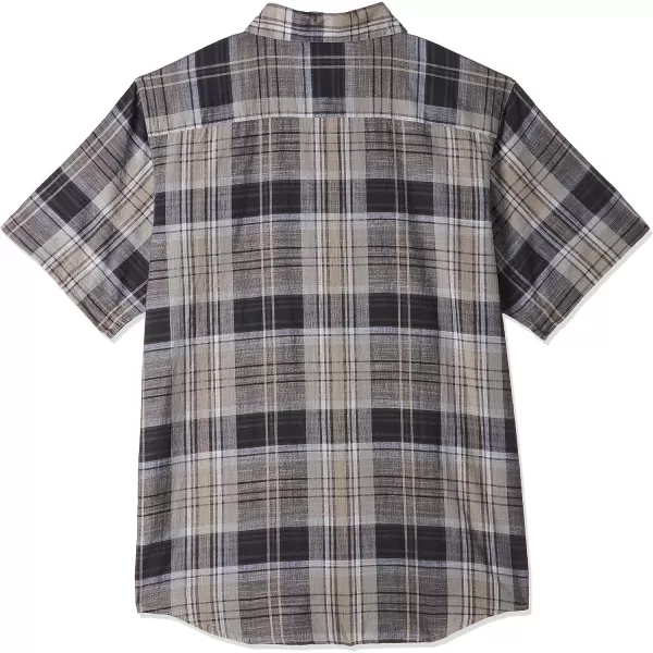 Columbia Mens Under Exposure Yarn Dye Short Sleeve ShirtCity Grey Madras