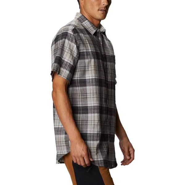 Columbia Mens Under Exposure Yarn Dye Short Sleeve ShirtCity Grey Madras