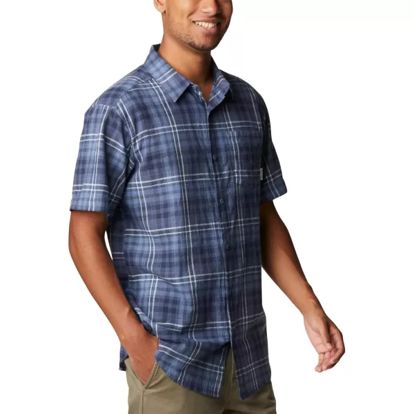 Columbia Mens Under Exposure Yarn Dye Short Sleeve ShirtDark Mountain Madras Gingham