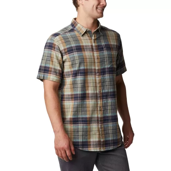 Columbia Mens Under Exposure Yarn Dye Short Sleeve ShirtMocha Madras